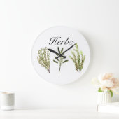 Waterverf kruiden Thyme Rosemary Sage Planten Pot Grote Klok (Huis)