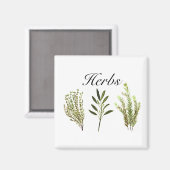 Waterverf kruiden Thyme Rosemary Sage Planten Pot Magneet (Voorkant / Achterkant)