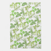 Waterverf kruidenprint theedoek (Verticaal)