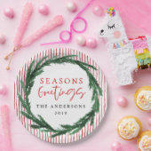 Waterverf kruiper + kerstvakantie papieren bordje (Feest)