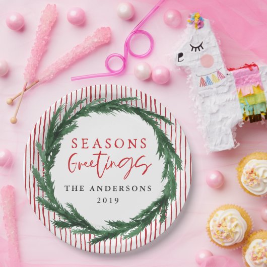 Waterverf kruiper + kerstvakantie papieren bordje (Feest)