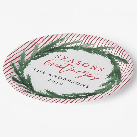 Waterverf kruiper + kerstvakantie papieren bordje (Gekanteld)