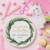 Waterverf kruiper + kerstvakantie papieren bordje (Feest)