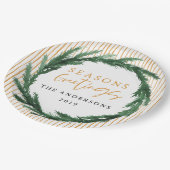 Waterverf kruiper + kerstvakantie papieren bordje (Gekanteld)