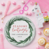 Waterverf kruiper + kerstvakantie papieren bordje (Feest)