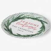 Waterverf kruiper + kerstvakantie papieren bordje (Gekanteld)