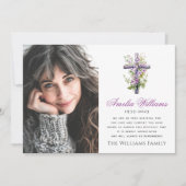 Waterverf kruisbloem sympathie foto dank u bedankkaart (Voorkant)