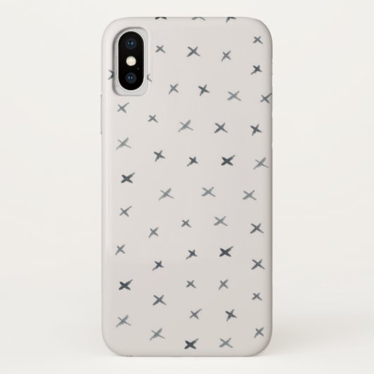 Waterverf kruist patroon Case-Mate iPhone case (Achterkant)