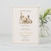 Waterverf Kuiken Baby Shower Kaart (Staand voorkant)