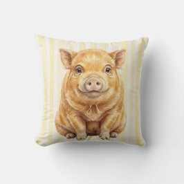 Waterverf Kunekune Varkens Boerderij Dier Kussenho Kussen