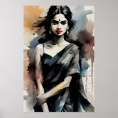 waterverf kunst aan de muur poster (Voorkant)