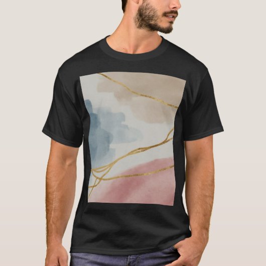 Waterverf kunst achtergrond Wallpaper ontwerp T-shirt (Voorkant)