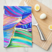 Waterverf kunst canna tropische bladeren theedoek (Quarter Fold)