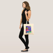 Waterverf kunst canna tropische bladeren tote bag (Voorkant (model))