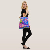 Waterverf kunst canna tropische bladeren tote bag (Op model)