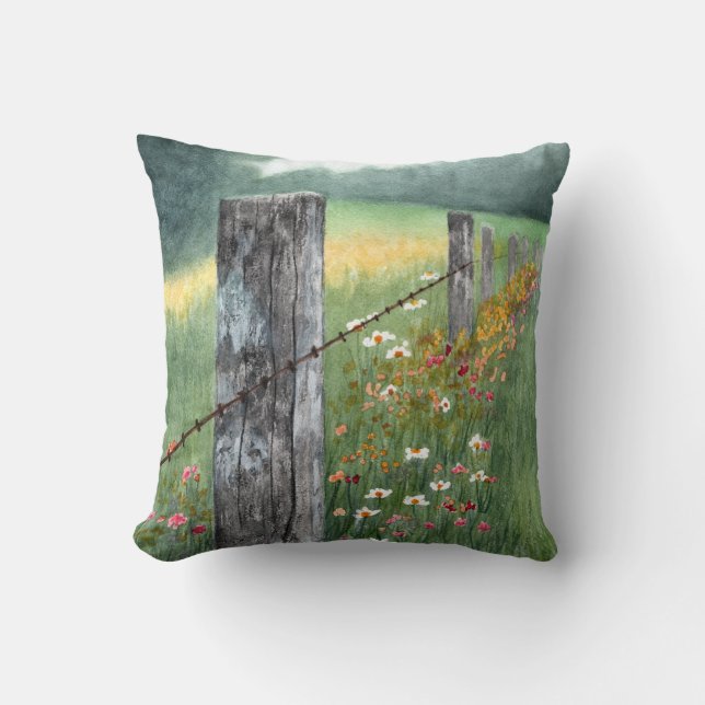 waterverf kunst gooi kussenlandschap kussen (Voorkant)