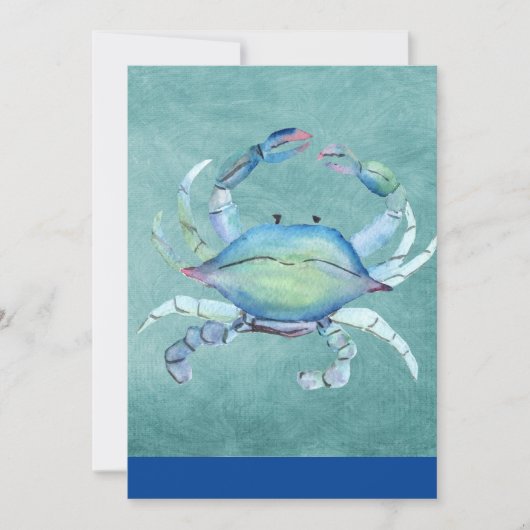 Waterverf Kunst Krab Kaart (Voorkant)