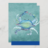 Waterverf Kunst Krab Kaart (Voorkant / Achterkant)