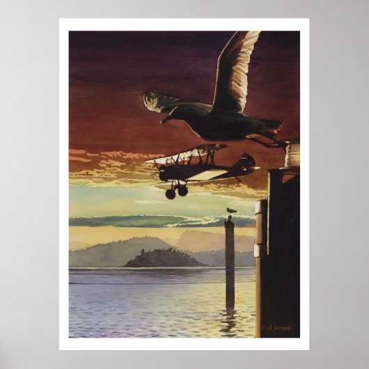 waterverf Kunst "landingspatronen" Poster (Voorkant)