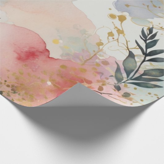 Waterverf kunst luxe design cadeaupapier (Hoek)