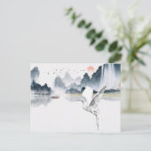 Waterverf kunst natuur landschap briefkaart (Staand voorkant)