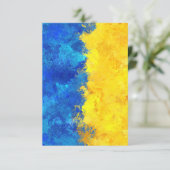 Waterverf kunst Oekraïense vlag RSVP Kaartje (Staand voorkant)