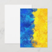 Waterverf kunst Oekraïense vlag RSVP Kaartje (Voorkant / Achterkant)