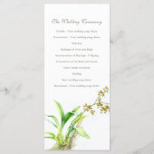 Waterverf kunst Orchidee bruiloft programma rack k Programmakaart (Achterkant)