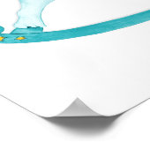 Waterverf kunst paard op schommel kinderkamer post poster (Hoek)