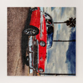 Waterverf kunst van 1956 Chevrolet Bel Air Legpuzzel (Horizontaal)