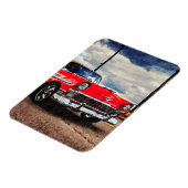 Waterverf kunst van 1956 Chevrolet Bel Air Magneet (Linkerzijde)