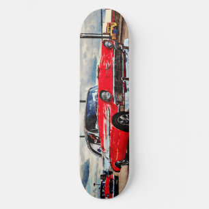 Waterverf kunst van 1956 Chevrolet Bel Air Persoonlijk Skateboard