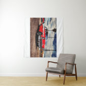 Waterverf kunst van 1956 Chevrolet Bel Air Wandkleed (In Situ (horizontaal))