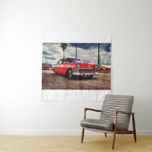 Waterverf kunst van 1956 Chevrolet Bel Air Wandkleed (In situ)