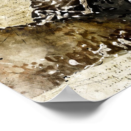  Waterverf Kunst van Eiffeltoren Poster (Hoek)