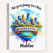Waterverf kunst van Minnesota Notitieboek (Voorkant)