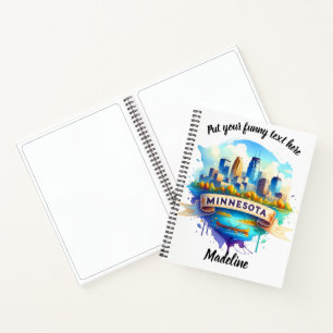 Waterverf kunst van Minnesota Notitieboek