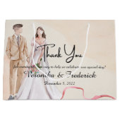 Waterverf kunst van Passen getrouwd Wedding Dank j Groot Cadeauzakje (Voorkant)