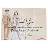 Waterverf kunst van Passen getrouwd Wedding Dank j Groot Cadeauzakje (Achterkant)