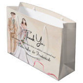 Waterverf kunst van Passen getrouwd Wedding Dank j Groot Cadeauzakje (Achterkant Gekanteld)