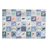 Waterverf Kunst van Vogels over de hele Wereld Kussensloop (Achterkant)