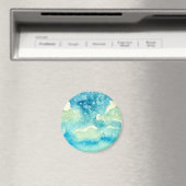 Waterverf Kunst van Wolken Magneet (Insitu (Vaatwasser))
