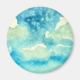 Waterverf Kunst van Wolken Magneet