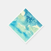Waterverf Kunst van Wolken Servet (Hoek)