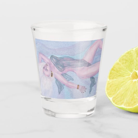 Waterverf kunst Venus godin liefde geestesdesign Shot Glas (Voorkant)