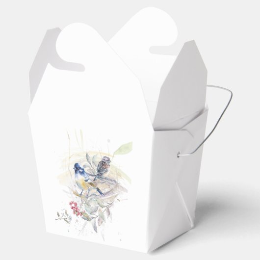 Waterverf Kunst werkt met Birds Bedankdoosjes (Geopend)