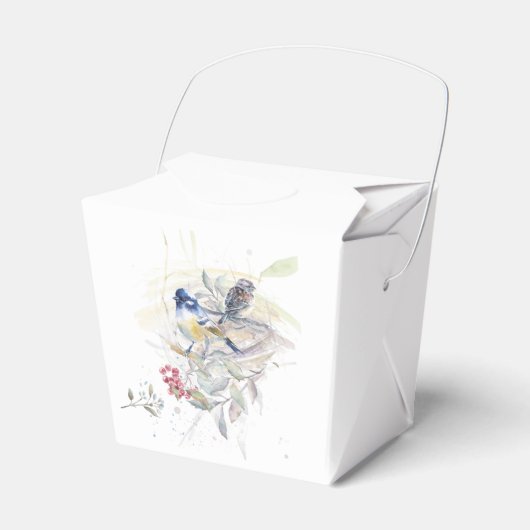 Waterverf Kunst werkt met Birds Bedankdoosjes (Voorkant Zijde)