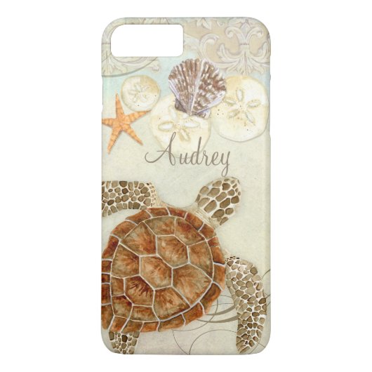 Waterverf Kunst Zee Schelpschelpen voor kustvaart Case-Mate iPhone Case (Achterkant)
