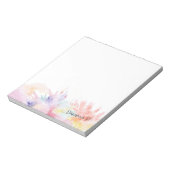 Waterverf Kunstaanval met aangepaste handtekening Notitieblok (Linkerzijde)