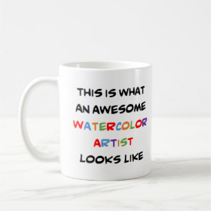 waterverf kunstenaar, geweldige koffiemok